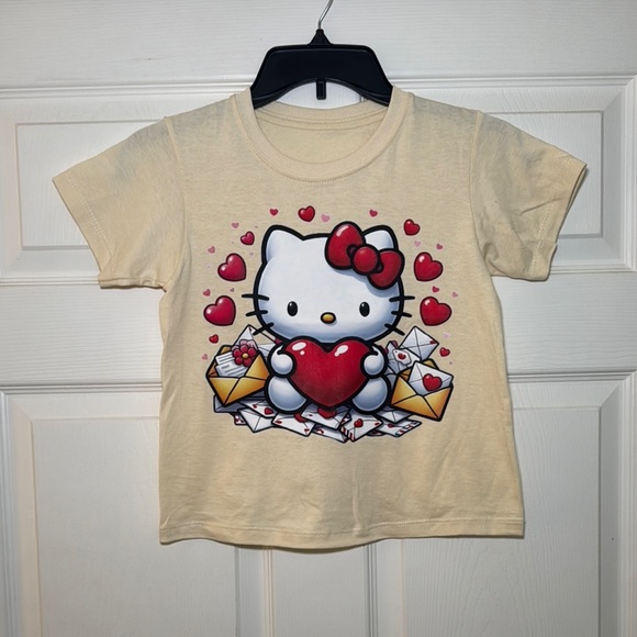 Hello Kitty Other - Hello Kitty Cream Red Short Sleeve Tee